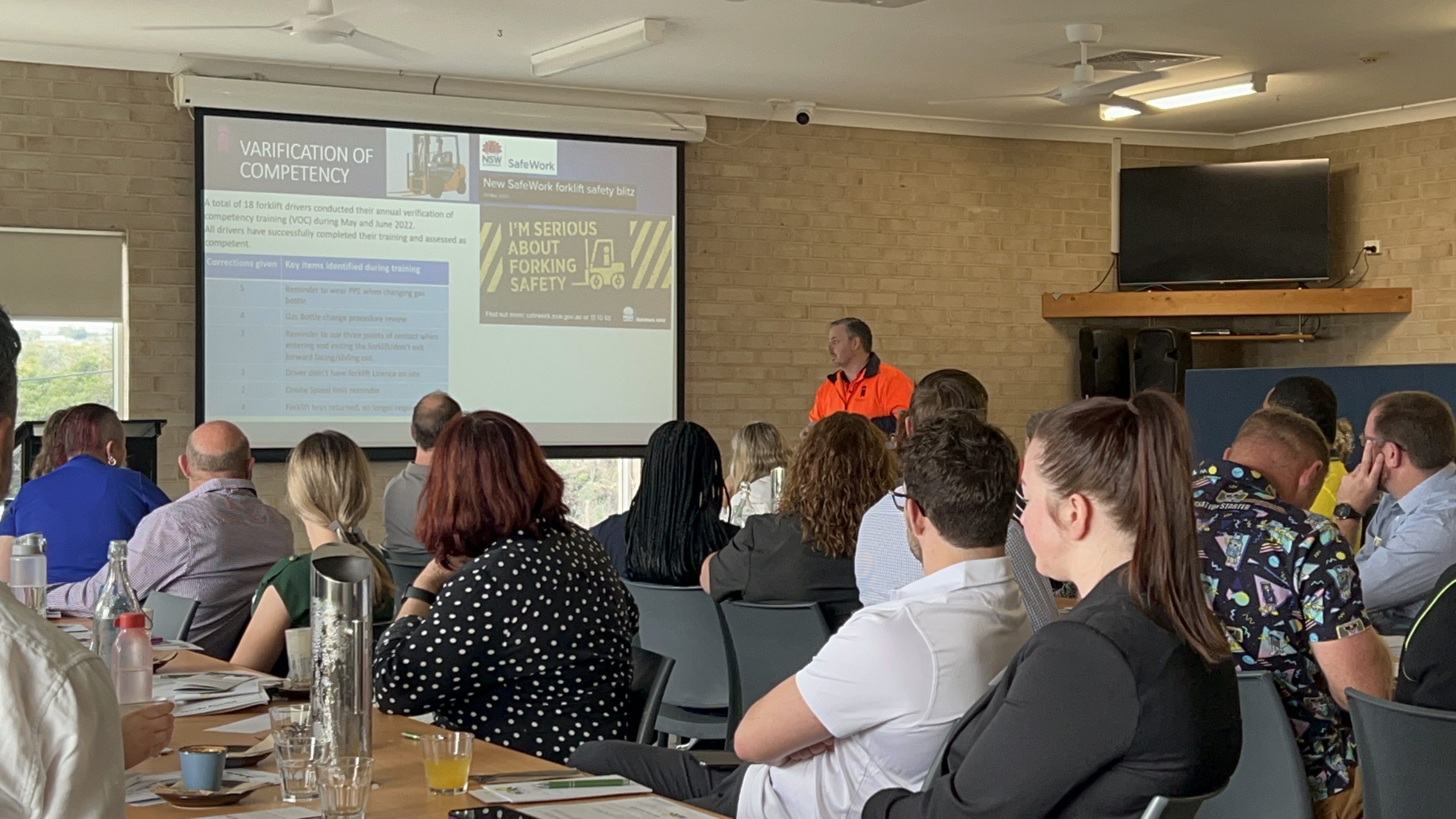 Chris Lawrence from Infracraft talks to those attending the CCSN October Breakfast about the structure he uses to create a safety culture